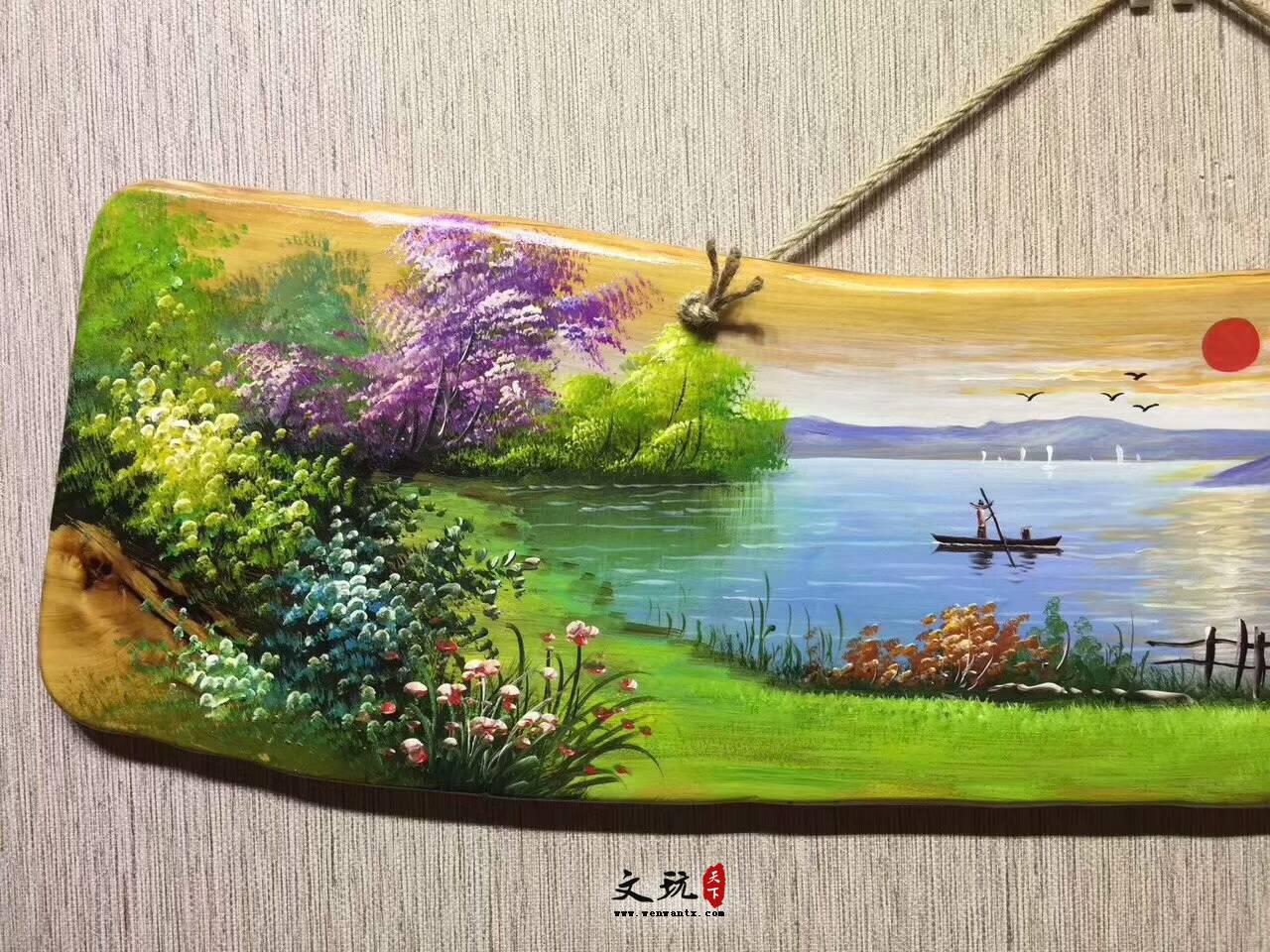 崖柏随形创意画《一帆风顺》环保不褪色 家居装饰优美大方-1