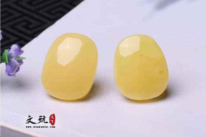 纯天然琥珀蜜蜡饰品耳钉鸡油黄蜜蜡琥珀耳环镶嵌-4