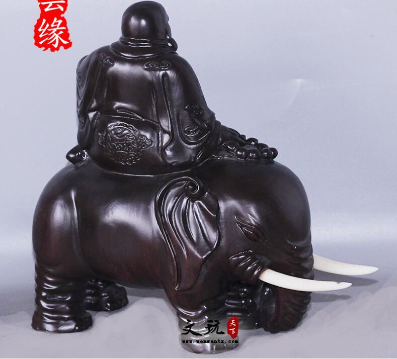 黑檀木家居工艺品 23*23.5*10cm 平安吉祥佛摆件-5