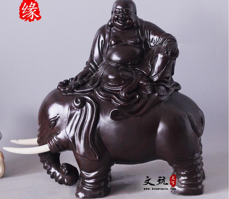 黑檀木家居工艺品 23*23.5*10cm 平安吉祥佛摆件-2