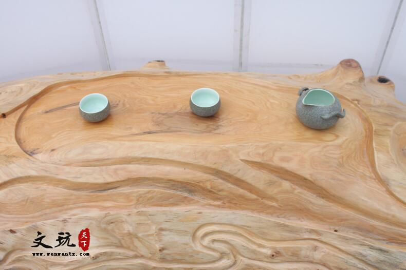 迎客松根雕茶几树根天然茶具 杉木茶台实木根雕茶桌-6