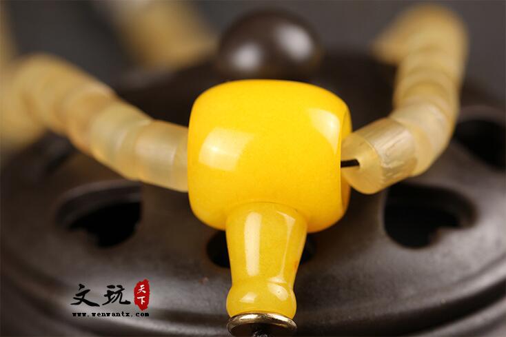 天然正宗羊角7*7mm108颗佛珠多圈手链手串原创搭配玉髓天珠鸡血石-6