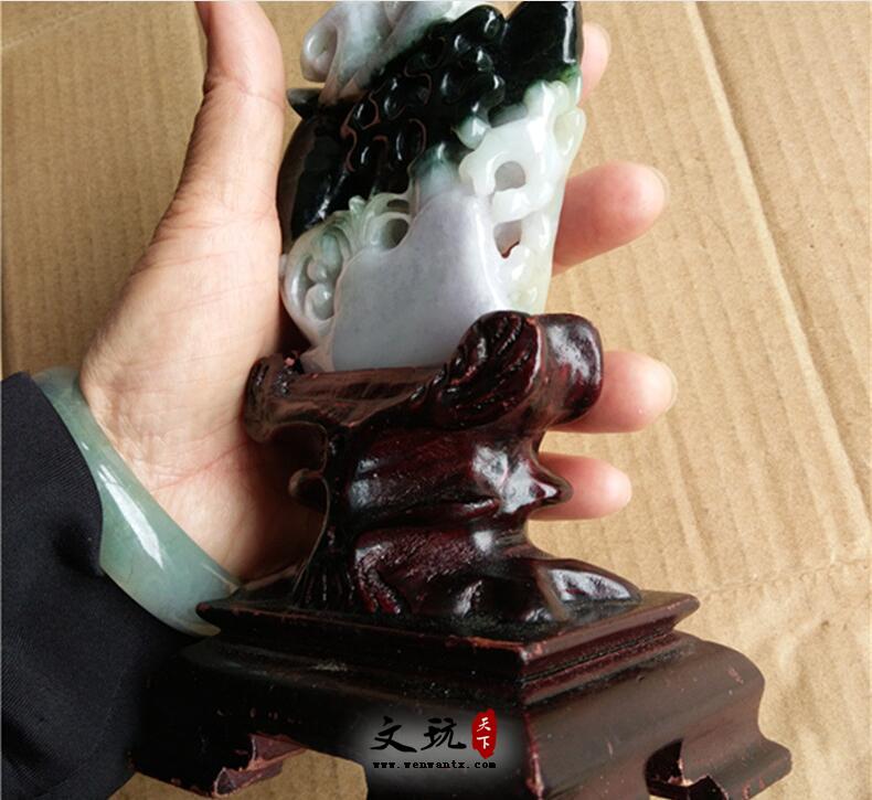 正宗天然翡翠海底世界海豚海草精美摆件饰品，礼品-10