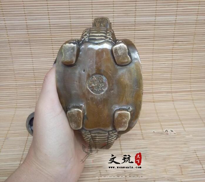 仿古纯铜百寿龙龟壶摆件水壶茶壶铜器工艺品古玩收藏杂项-6