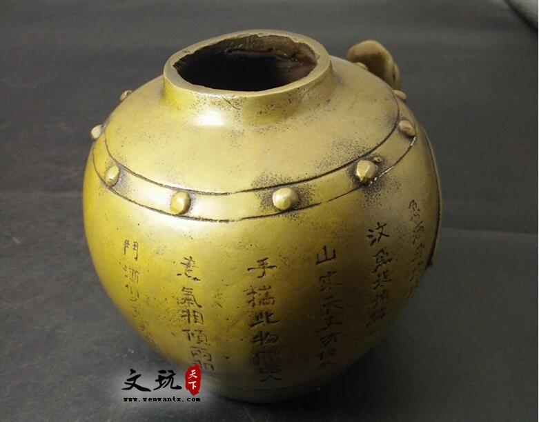 纯铜斑铜李白醉酒 家居摆件铜器特色工艺品创意礼品酒仙酒鬼-3