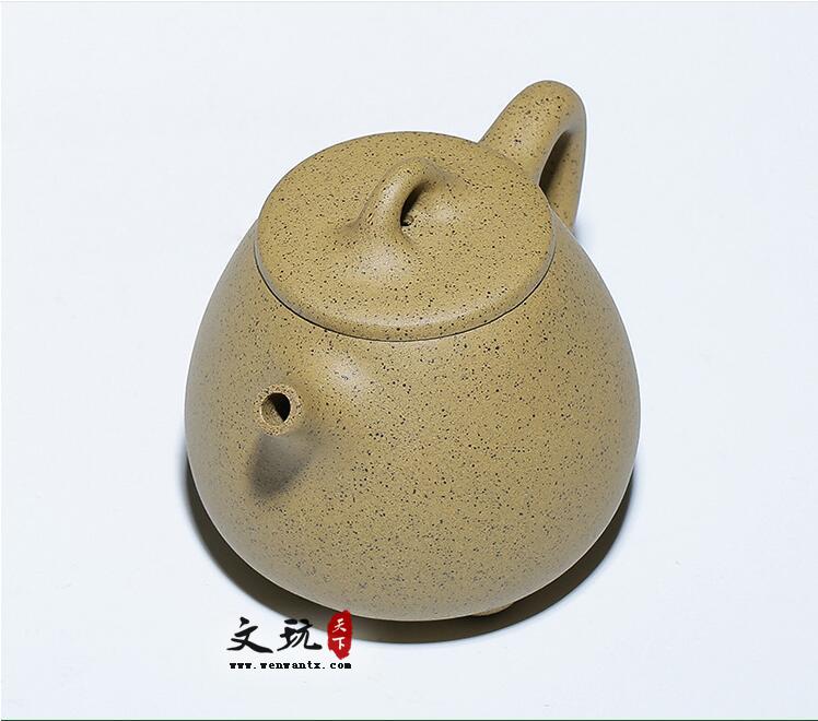 宜兴原矿正品全手工紫砂茶壶茶具芝麻段泥高石瓢壶-6