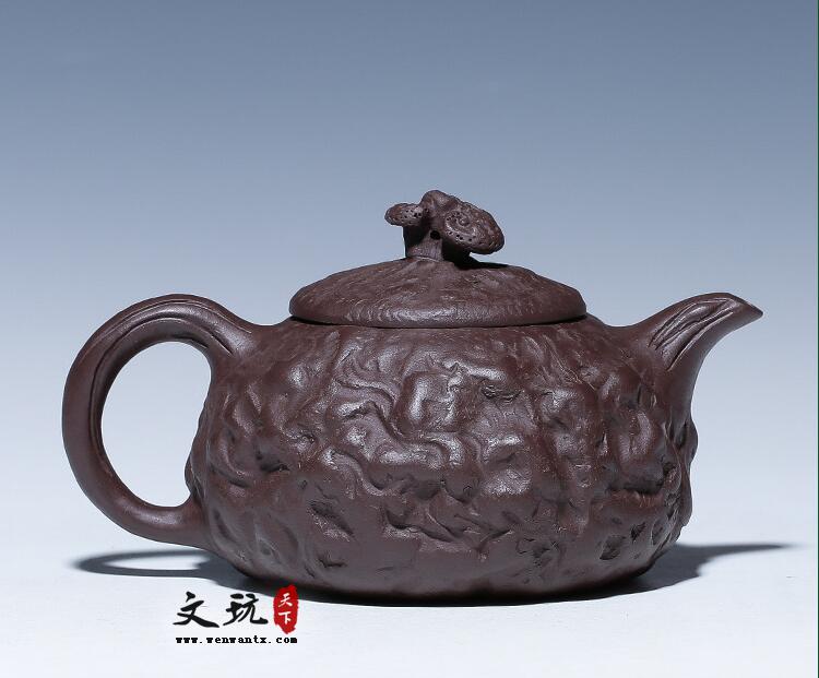 宜兴原矿正品名家全手工紫砂茶壶紫泥灵芝供春壶茶具-1