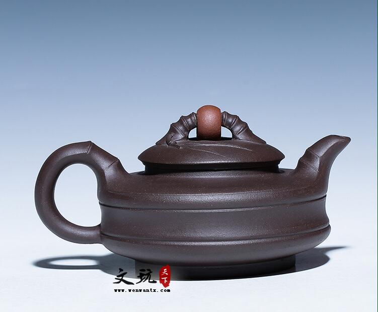 宜兴原矿正品名家全手工紫砂茶壶紫泥时来运转小号茶具-3