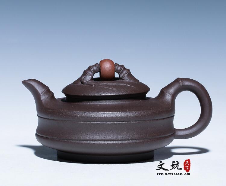 宜兴原矿正品名家全手工紫砂茶壶紫泥时来运转小号茶具-2