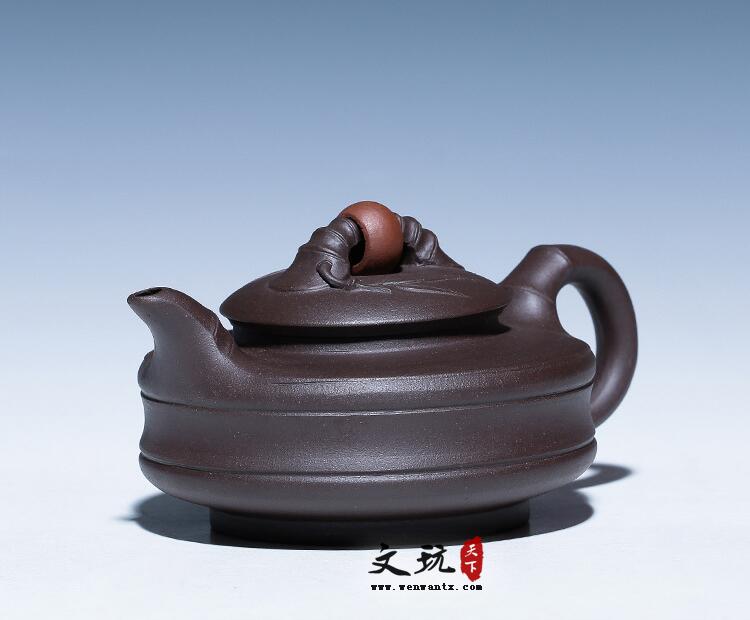 宜兴原矿正品名家全手工紫砂茶壶紫泥时来运转小号茶具-1