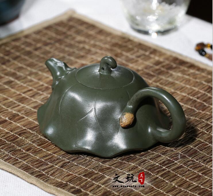 宜兴定制大师蒋蓉荷叶壶仿制品古董文玩-2