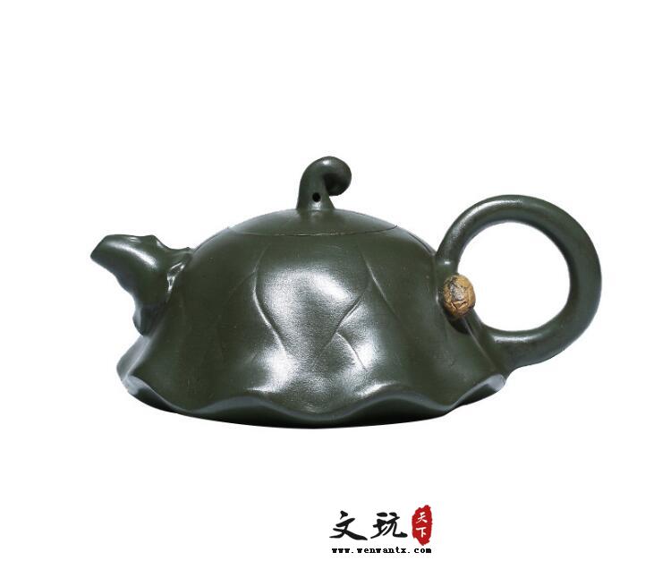 宜兴定制大师蒋蓉荷叶壶仿制品古董文玩-4