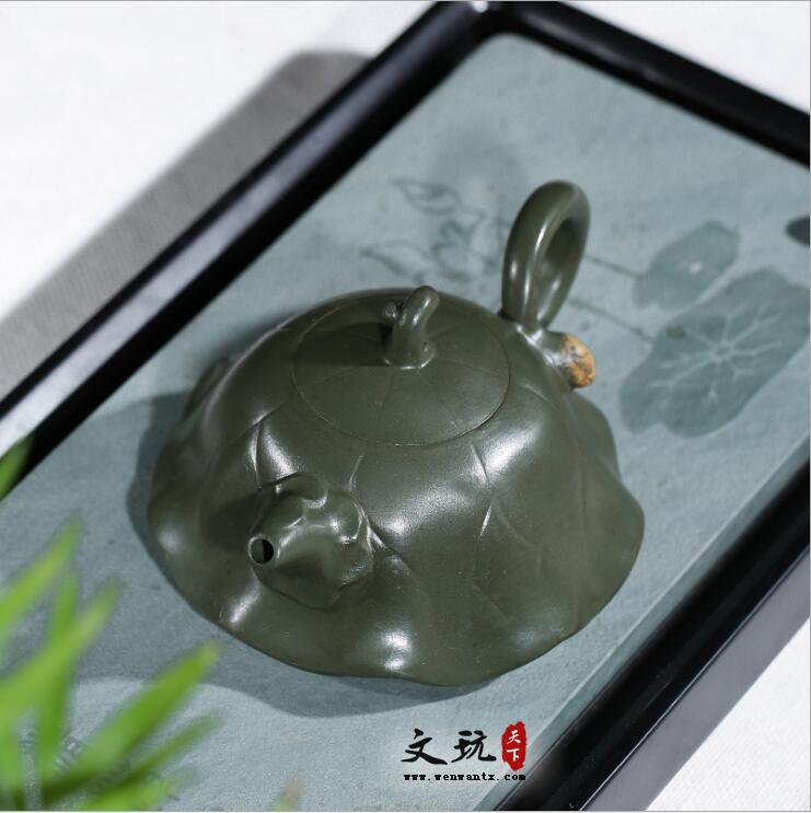 宜兴定制大师蒋蓉荷叶壶仿制品古董文玩-3