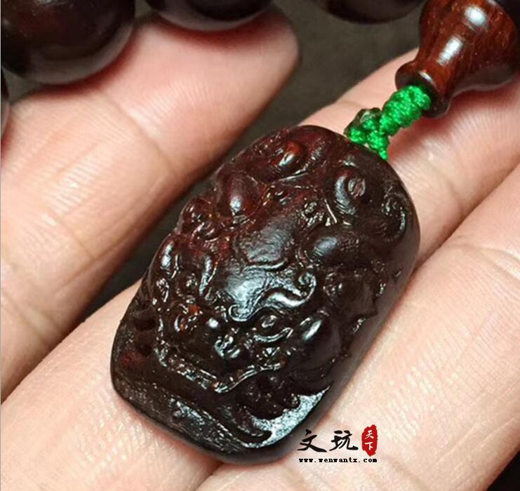 小叶紫檀1.5*15颗 佛珠手串老料带金星呢料 质感细腻-2