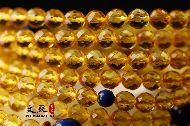 原创设计216颗佛珠手串 天然净水金珀手链-5