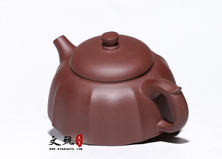 宜兴紫砂壶原矿枣红泥雨伞壶特价精品全手工茶壶茶具-4