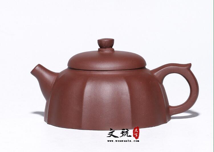 宜兴紫砂壶原矿枣红泥雨伞壶特价精品全手工茶壶茶具-1